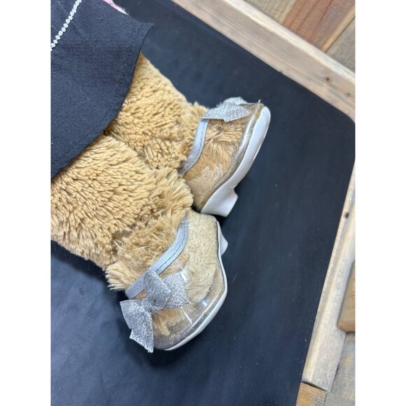 BUILD-A-BEAR WORKSHOP PLUSH BUNNY RABBIT IN PINK SHIRT & POODLE SKIRT WITH SILVE - Picture 4 of 9